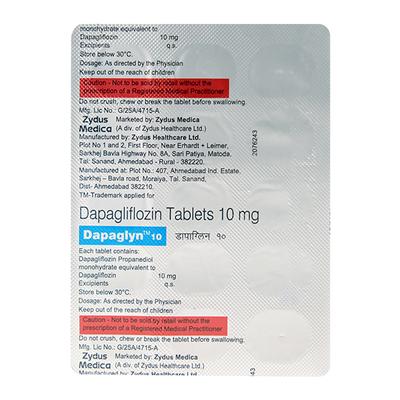 DAPAGLYN 10 Tablet 15's - Diabetes-Ant