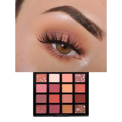 Miss Rose 16 Highly Pigmented Multi - Color Glitter & Matte Eyeshadow Palette 7001 - 007Z01 20 gm - Face Palettes