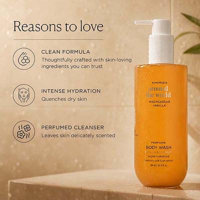 Kimirica Madagascar Vanilla Nourishing Shower Gel with Nettle Extract, All Skin Type 300ml - Shower Gels & Body Wash