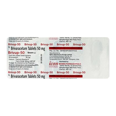 BRIVUP 50 Tablet 10's - Epilepsy/Convulsion-Ant