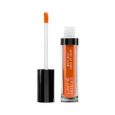 Lakme Absolute Matte Melt Liquid Lip Color Crazy Tangerine 6 Ml - Liquid Lipsticks
