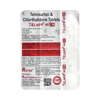 TELAPP CH 40mg Tablet 10's - Hypertension-Ang