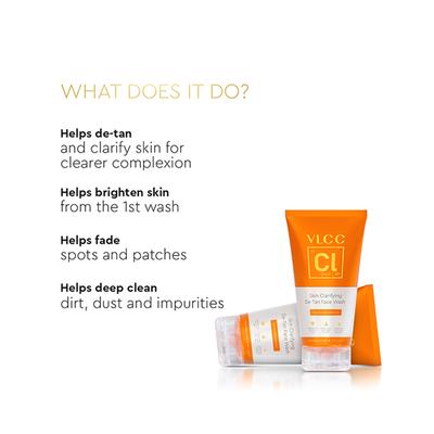 VLCC Clinic Skin Clarifying De-Tan Face Wash 150 ml - Face Wash & Cleansers