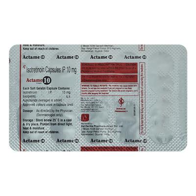 ACTAME 10 Softgel 10's - Acne-Acn