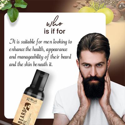 Globus Naturals Beard Oil, Enriched with Amla Reetha Erand & Sesame Oil, Natural 50ml each 2's - Face Oils