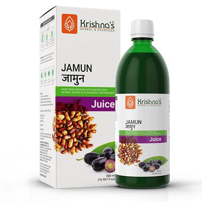 Krishna's Herbal & Ayurveda Jamun (Black Plum) Juice 500 ml - Ayurvedic Juices