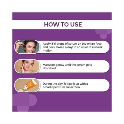 The Derma Co. 10 Percent Vitamin C Face Serum for Skin Radiance Day + Night 30 ml - Face Serum