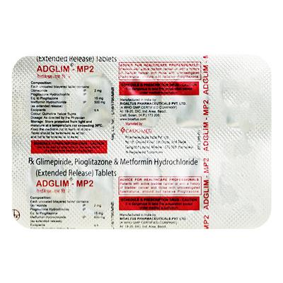 ADGLIM MP2 TABLET 10'S - Diabetes-Ant