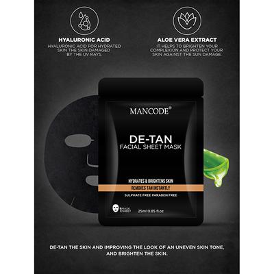 MANCODE De-Tan Face Sheet Mask 25 ml - Sheet Masks