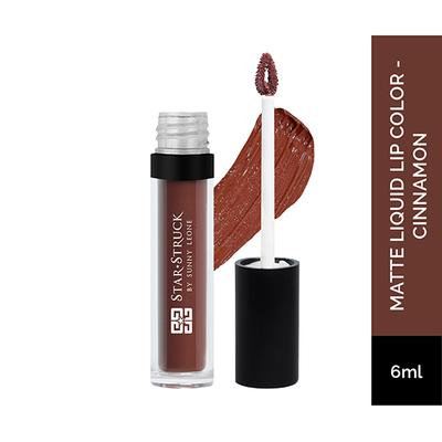 Star Struck by Sunny Leone Matte Liquid Lip Color Cinnamon 6 ml - Liquid Lipsticks
