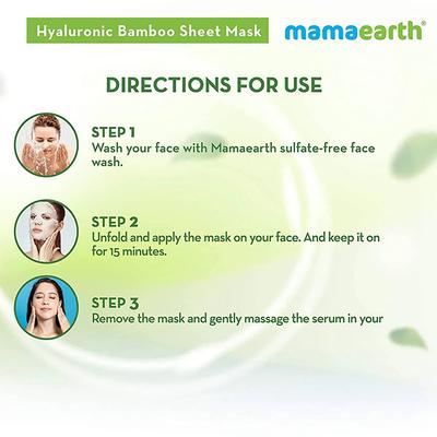 Mamaearth Hyaluronic Bamboo Sheet Mask 25 gm - Sheet Masks