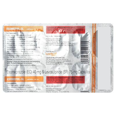 ESOMEFOL SL Capsule 10's - Ulcer/Reflux/Flatulence-Aaa
