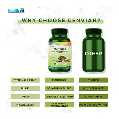Healthvit Cenvitan Whole Food Multivitamin Men Tablet 60's - Multi-Vitamins