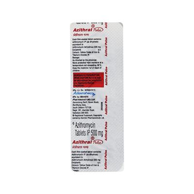 AZITHRAL PULSE 500 Tablet 3's - Bacterial Infections-Mac