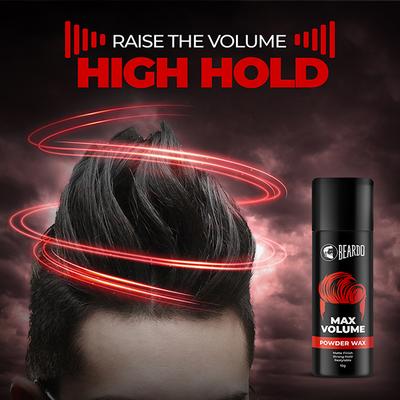Beardo Max Volume Powder Wax Matte Finish Strong Hold Restylable Hair Wax 10gm - Hair Gels & Waxes
