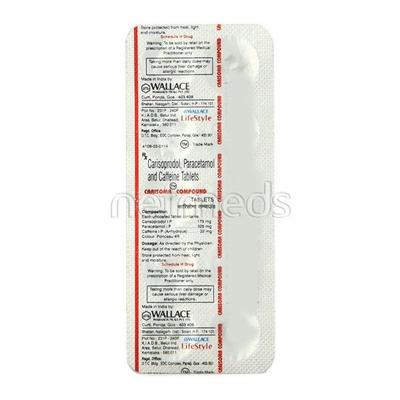 Carisoma Compound Tablet 10'S - Pain relief-Mus