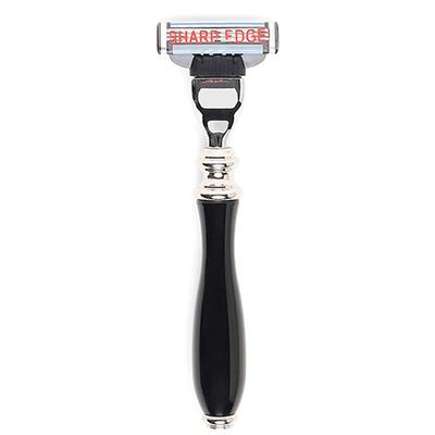 Truefitt and Hill Faux Ebony Mach 3 Shaving Razor Chrome Wellington Essential Grooming Collection For Men 1's - Razors & Cartridges