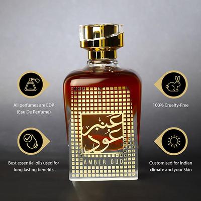 NUSUK Amber Oud EDP Perfume for Men & Women 100 ml - Perfumes (Edt/Edp)