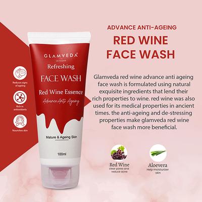 Glamveda Red Wine Advance Anti Ageing Combo Gift PackReduces Signs Of Ageing 1's - Makeup Kits & Sets