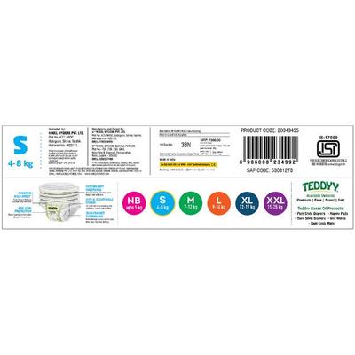 Teddyy Easy Baby Diaper Pant (S) 38's - Diapers & Wipes
