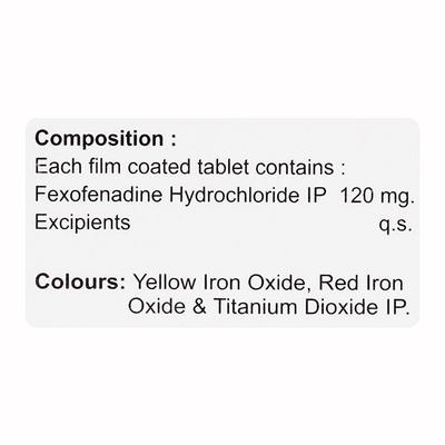 ALLERFINE 120 Tablet 10's - Allergies-Ant