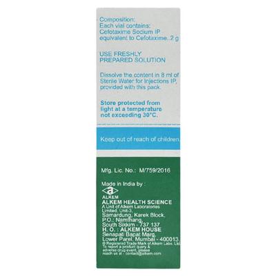 TAXIM 2gm Injection 1's - Bacterial Infections-Cep