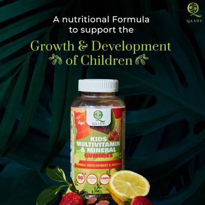 Qaadu Kids Multivitamin & Mineral Gummies 60's - Multi-Vitamins