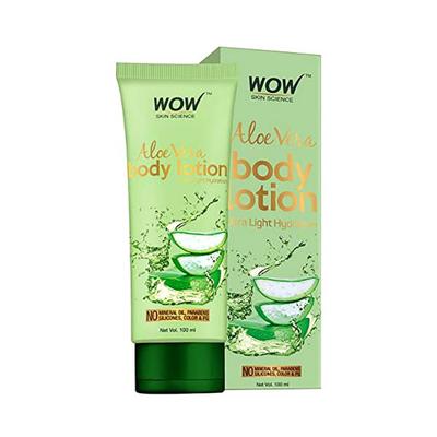 WOW Skin Science Aloe Vera Body Lotion - Ultra - Light Hydration 100 ml - Lotions & Creams