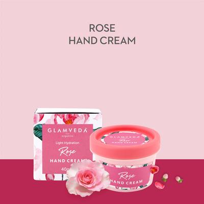 Glamveda Light Hydration Rose Hand Cream 40 gm - Lotions & Creams