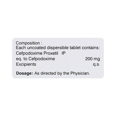 CEFREDROX 200 DT Tablet 10's - Bacterial Infections-Cep