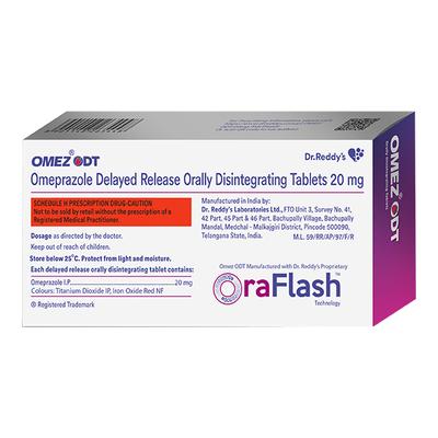OMEZ ODT STRAWBERRY FLAVOUR 20mg Orally Disintegrating Tablet 10's - Ulcer/Reflux/Flatulence-Aaa