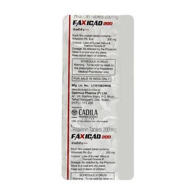 Faxicad 200mg Tablet 10'S - Bacterial Infections-OAB