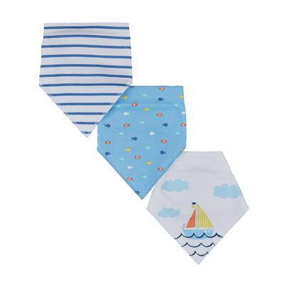 Mothercare Sail Away Dribbler Bibs - Multicolor (Pack of 3) - Feeding & Nursing