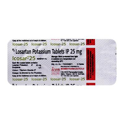 ICOSAR 25mg Tablet 10's - Hypertension-Ang