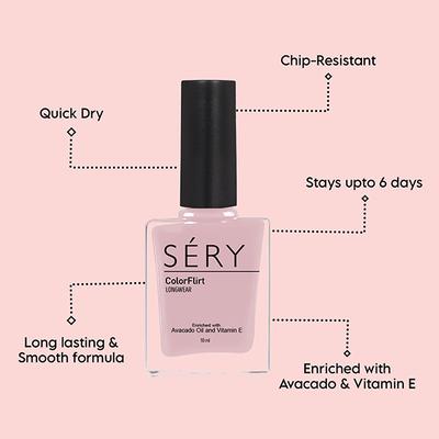 SERY Colorflirt Nail Paint - Butter-Fly 10 gm - Nail Polish