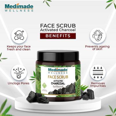 Medimade Activated Charcoal Face Scrub (Pack of 2) 1's - Scrubs & Exfoliants