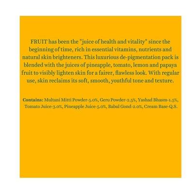 Biotique Bio Fruit Whitening, Depigmentation & Tan Removal Face Pack 75 gm - Face Packs