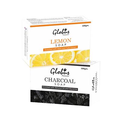 Globus Naturals Detoxifying Lemon & Charcoal Soap 200 ml - Soaps
