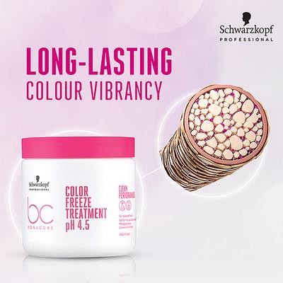 Schwarzkopf Professional Bonacure Color Freeze Treatment pH 4.5,with Vegan Keratin 500 ml - Hair Masks & Packs