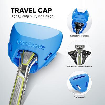 LetsShave Pro 6+ Razor + Razor Blades 4's + After Shave Balm + Shave Foam + Razor Cap - Men - Razors & Cartridges