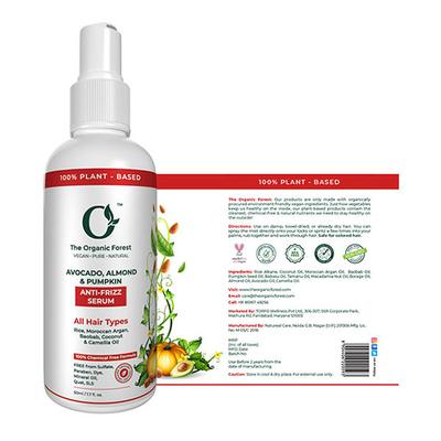 Organic Forest 100% VEGAN Anti Frizz Hair Serum 50 ml - Hair Serums