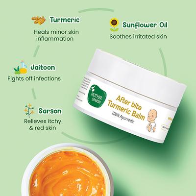 Mother Sparsh After Bite Healing Balm - Turmeric 25 gm - Baby Skin Care