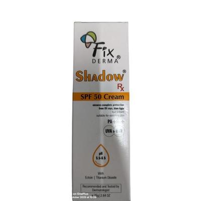 Fixderma Shadow RX SPF 50 Cream PA+++ UVA & UVB For Sensitive PH 5.5-6.5 Skin 75 g - Face Creams