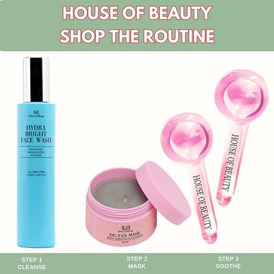 House of Beauty Ice Globe-Pink-Puffy Eyes, Face Lifting, Digital Eyes Stress Reduction (1Pair) 1's - Massagers