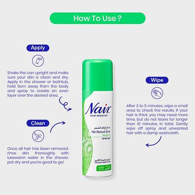 Nair Hair Removal Spray - Kiwi 200 ml - Hair Removal Accessories