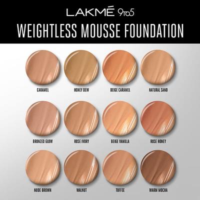 Lakme 9To5 Weightless Mousse Foundation Natural Sand 25 Gm - Foundation
