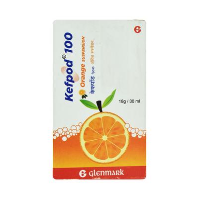 Kefpod Orange Flavour 100mg Suspension 30ml - Bacterial Infections-Cep