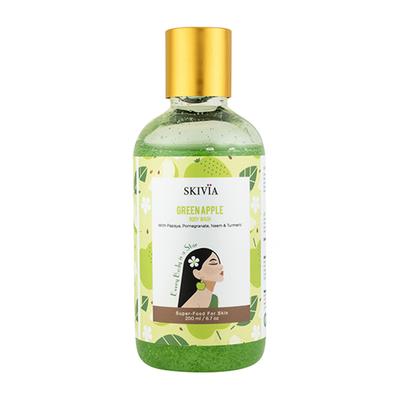 Skivia Green Apple Body Wash With Papaya & Turmeric 200 ml - Shower Gels & Body Wash