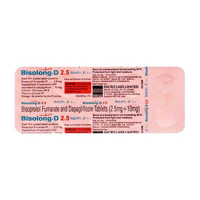 BISOLONG D 2.5 Tablet 10's - Hypertension-Bet