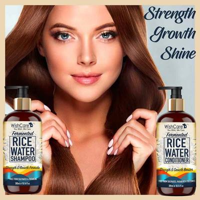 WishCare Fermented Rice Water Conditioner - Strength &rowth Formula - For Dry & Frizzy Hair - Free from Mineral Oils 300 ml - Conditioners